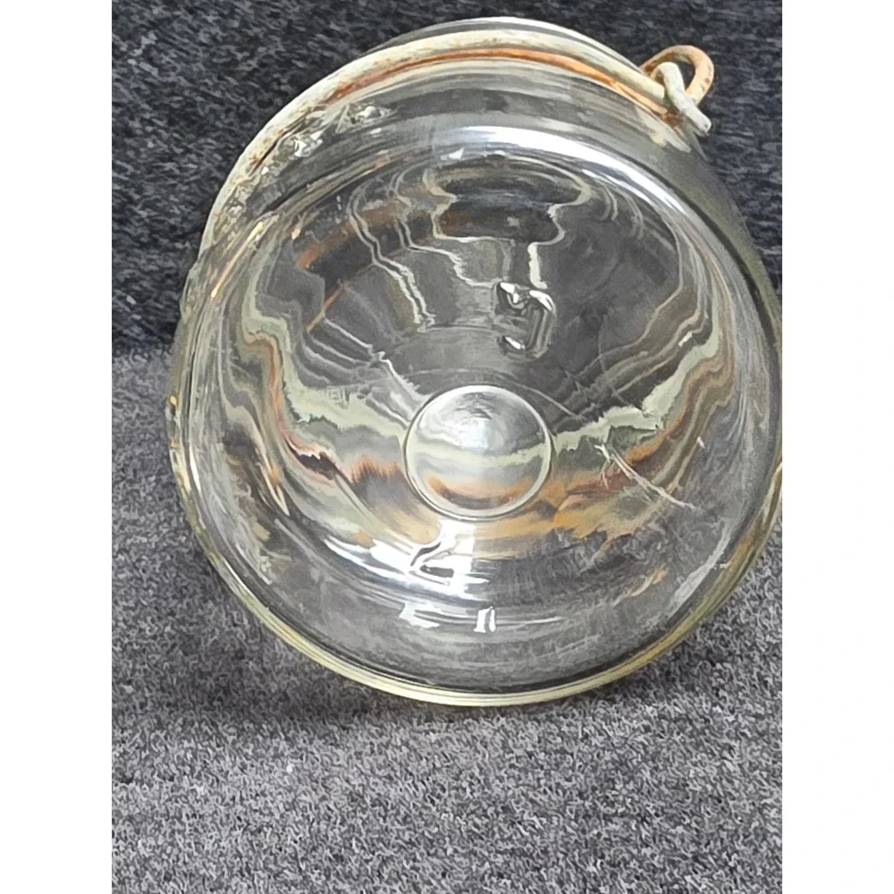 Vintage Atlas E-Z Seal Clear Glass Mason Jar with Lid and Wire Bail Closure